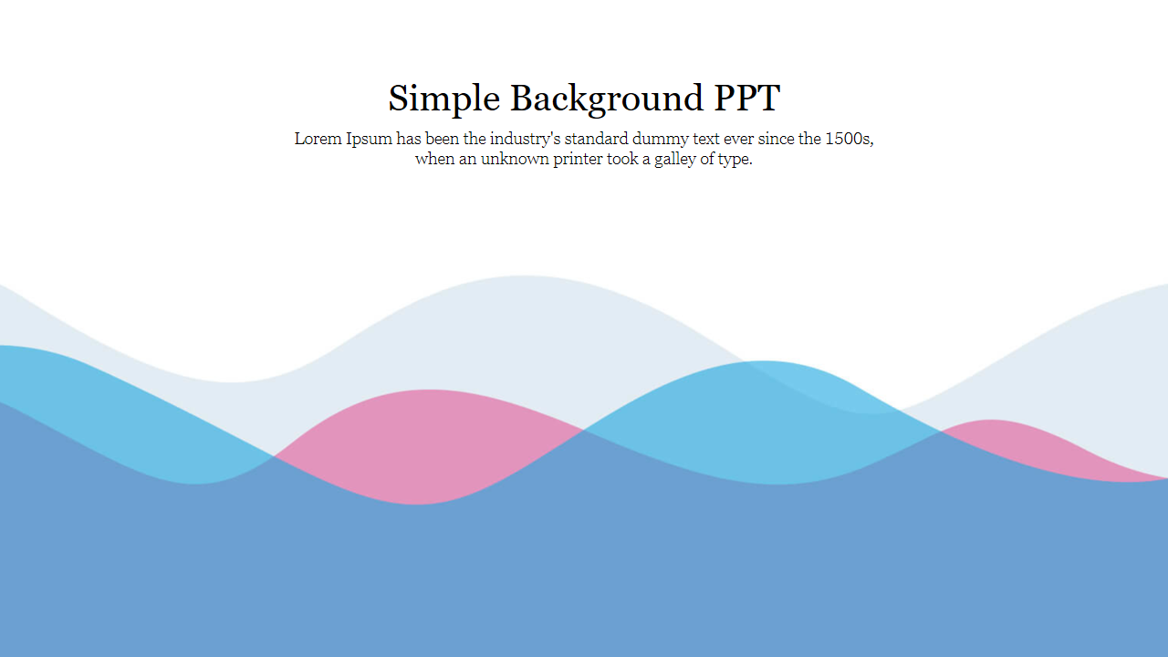 Attractive Simple Background PPT Template Slide